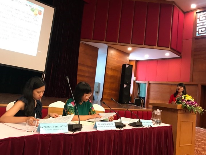 Thạc sĩ Nguyễn Hoàng Anh phát biểu tại hội thảo. Ảnh: Như Quỳnh