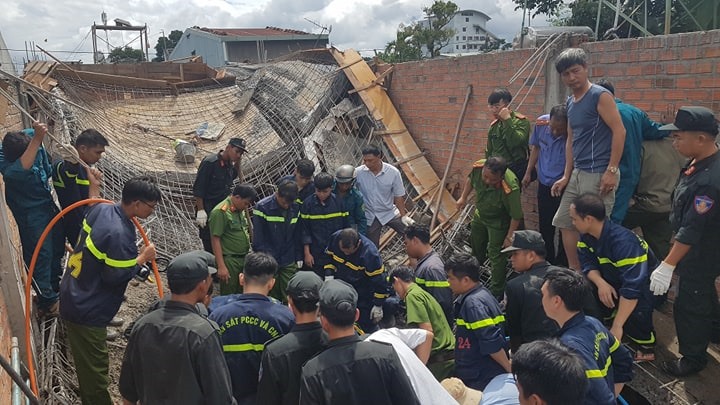 Hiện trường vụ tại nạn. Ảnh: Tạ Vĩnh Yên.