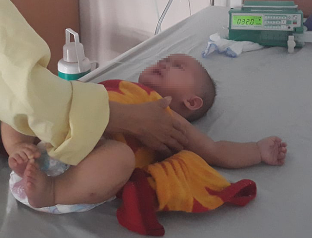 Sau mổ, bé H đã ổn định sức khoẻ. Ảnh: L.Nhật.