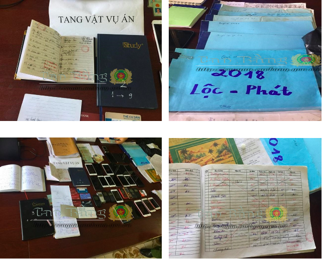 Các vật chứng vụ án.