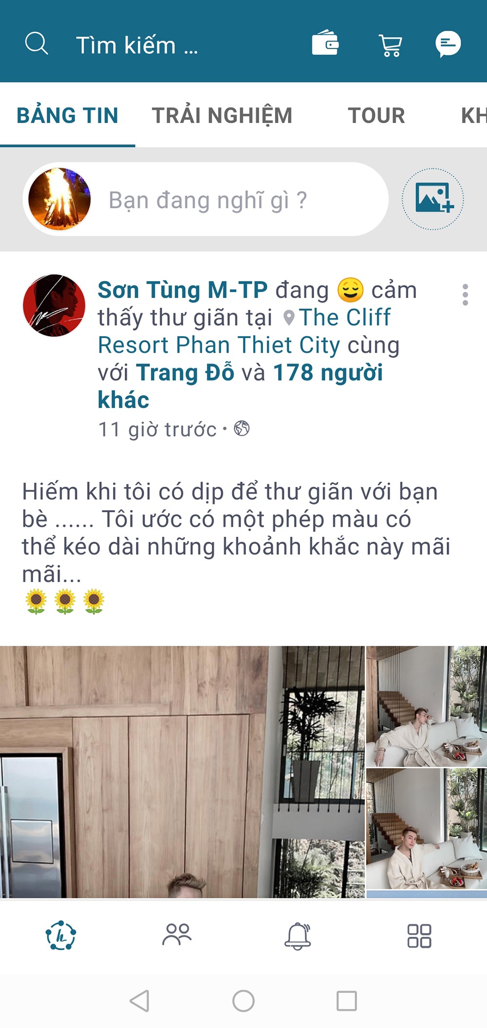 Giao diện Hahalolo phiên bản điện thoại rất giống với Facebook.