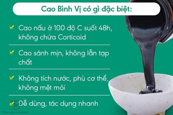 Ưu điểm vượt trội trong sản phẩm Cao Bình Vị của Tâm Minh Đường