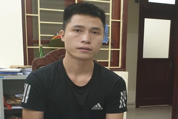 Đào Duy Cường tại cơ quan công an.