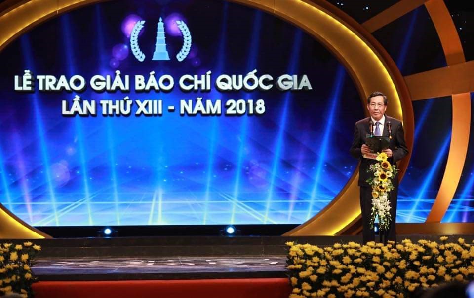 Thuận Hữu - Ủy viên Trung ương Đảng, Tổng Biên tập Báo Nhân dân, Phó trưởng Ban Tuyên giáo Trung ương, Chủ tịch Hội Nhà báo Việt Nam, Chủ tịch Hội đồng Giải Báo chí Quốc gia. Ảnh: Hải Nguyễn