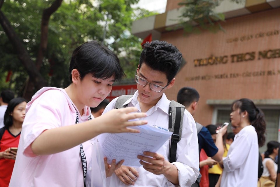 Nhiều thí sinh đánh giá có thể đạt hơn 9 điểm đối với đề thi môn Toán. Ảnh: Hải Nguyễn
