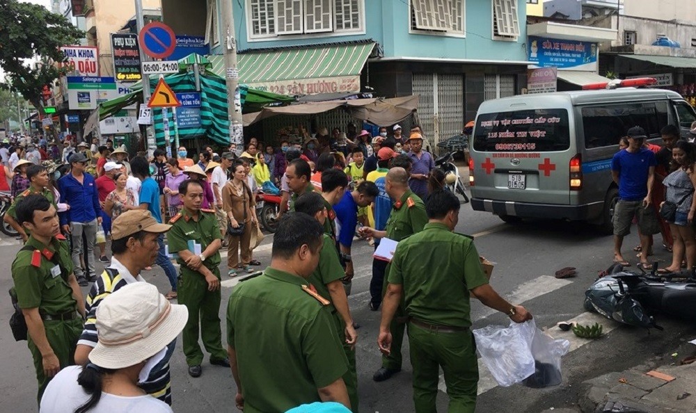 Hiện trường vụ tai nạn. Ảnh: vietnamnet.vn.