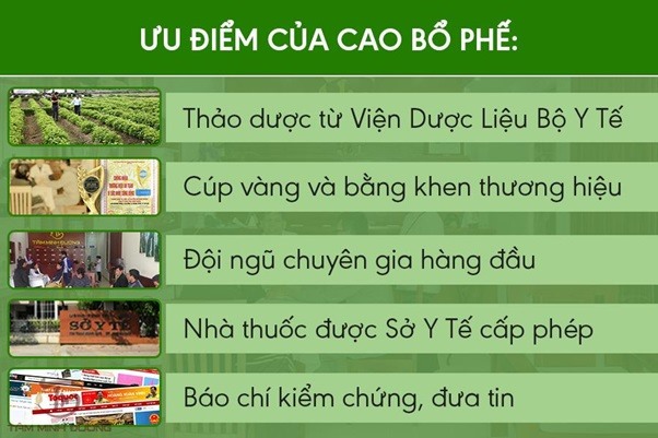 Ưu điểm của Cao Bổ Phế Tâm Minh Đường so với các sản phẩm khác