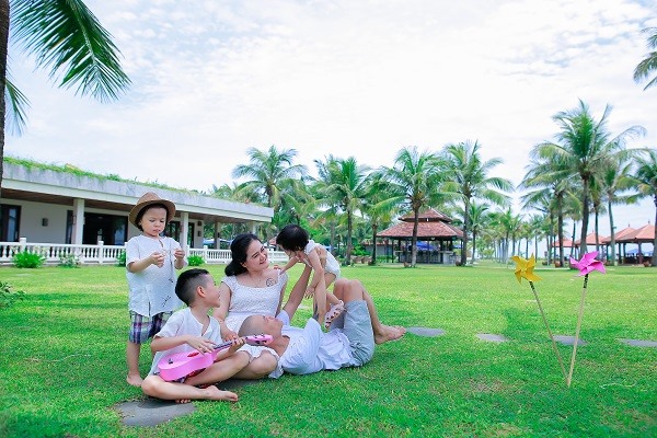 Không gian xanh mát kết nối gia đình.