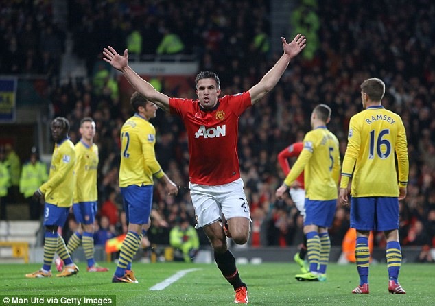 Trở thành “Quỷ đỏ“, Van Persie từng gieo sầu cho nhà Pháo. Ảnh: Getty.