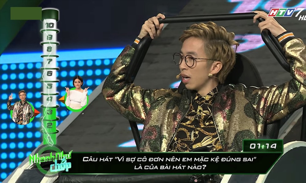 Viruss tham gia chương trình Nhanh như chớp. Ảnh cắt từ clip
