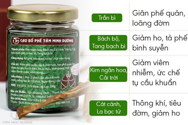 Dứt điểm viêm phế quản hoàn toàn nhờ sản phẩm Cao Bổ Phế Tâm Minh Đường