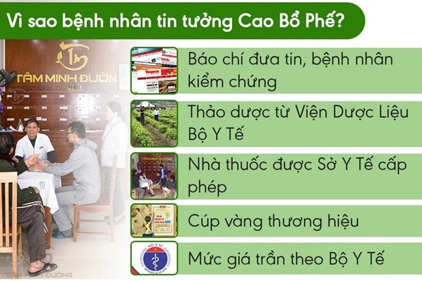 Những điểm nổi bật chỉ có ở Cao Bổ Phế Tâm Minh Đường