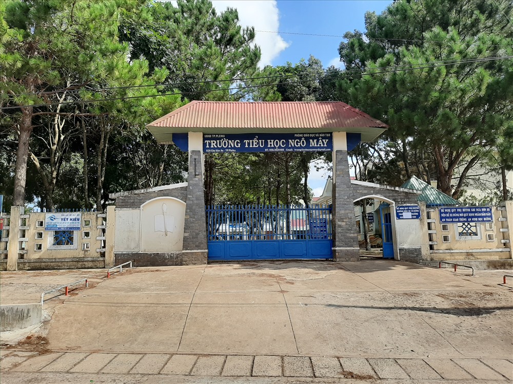 Các đối tượng gọi điện đến trường tiểu học Ngô Mây nhưng chưa lừa được tiền thầy cô giáo ở đây. Ảnh Đình Văn