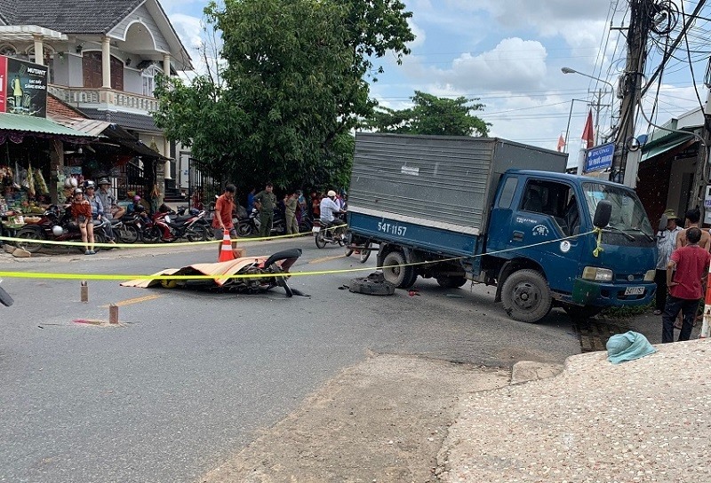 Hiện trường vụ tai nạn. Ảnh: vietnamnet.vn.