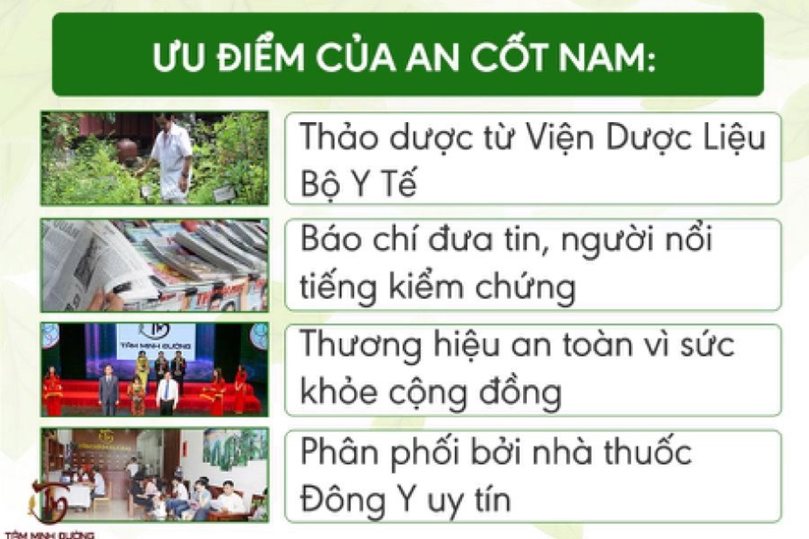 Những ưu điểm nổi bật của bài thuốc an cốt nam