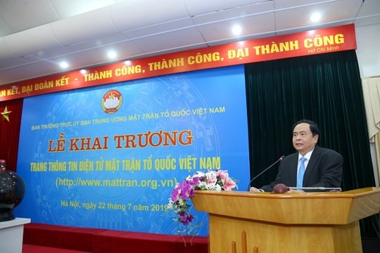 Bí thư Trung ương Đảng, Chủ tịch UBTƯ MTTQ Việt Nam Trần Thanh Mẫn ghi nhận, đánh giá cao sự nỗ lực, cố gắng của Ban Tuyên giáo và các ban, đơn vị trong việc phối hợp xây dựng thành công Trang thông tin điện tử mới.