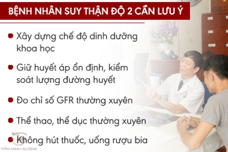 Những điều bệnh nhân suy thận độ 2 cần lưu ý