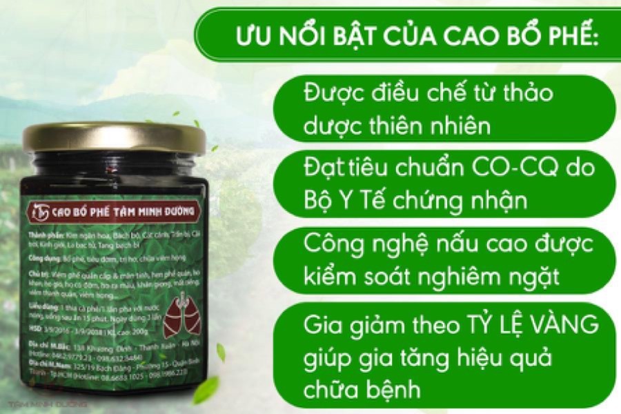 Cao Bổ Phế với nhiều ưu điểm vượt trội