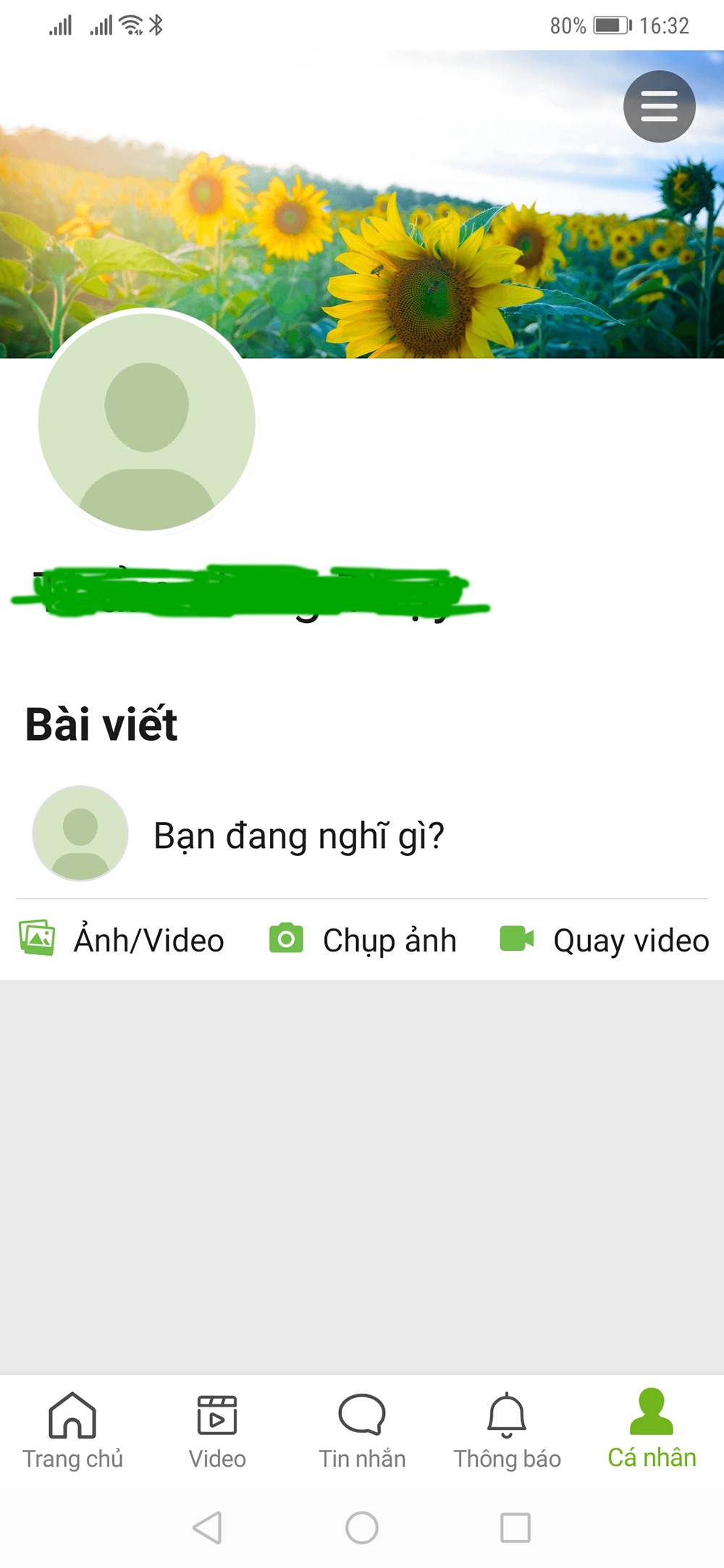 Trang cá nhân người dùng trên Gapo (chụp màn hình chiều 24.7).