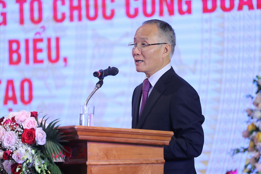 Đồng chí Trần Quốc Khánh - Thứ trưởng Bộ Công thương phát biểu tại buổi lễ. Ảnh: S.T