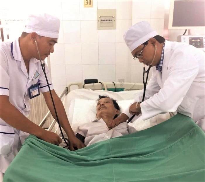 Nhờ quy trình “báo động đỏ” liên viện, bệnh nhân đột quỵ đã may mắn được cứu sống. Ảnh: P.V