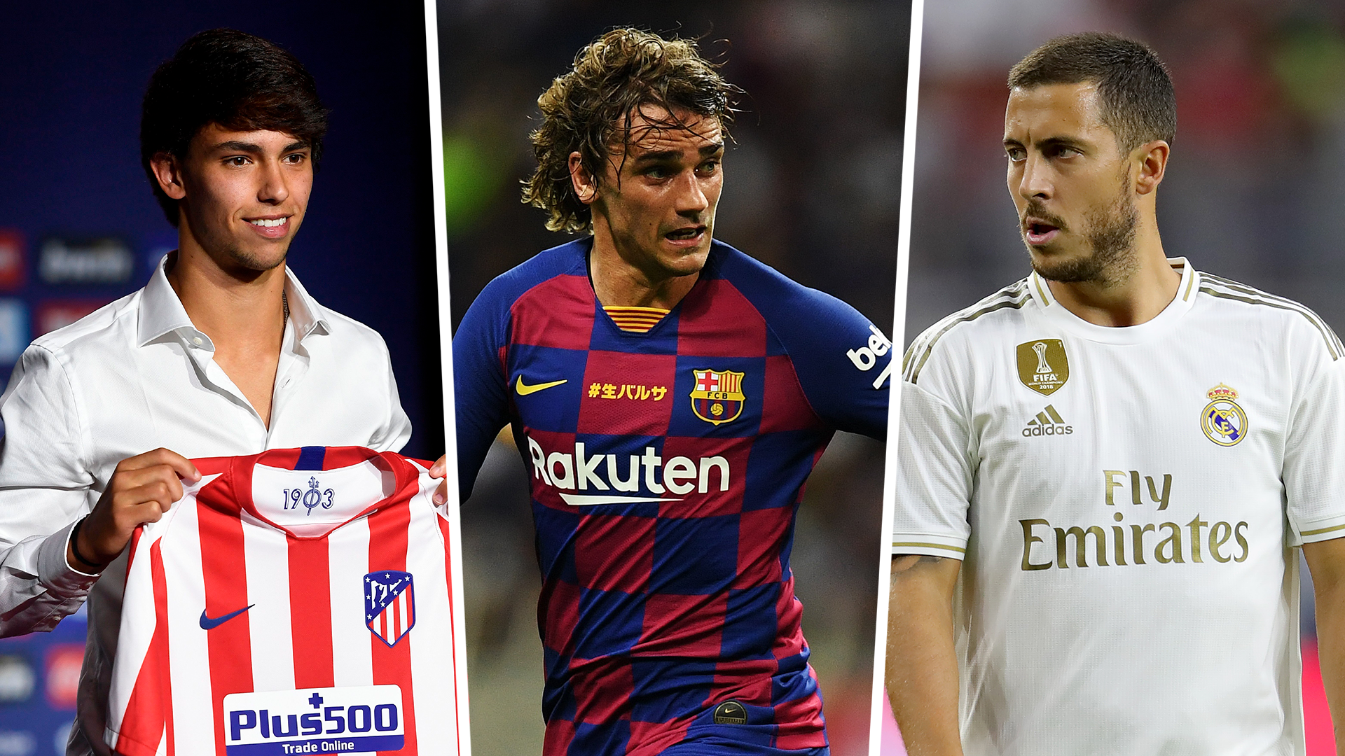 Joao Felix - Antoine Griezmann - Eden Hazard. Ảnh: Goal.