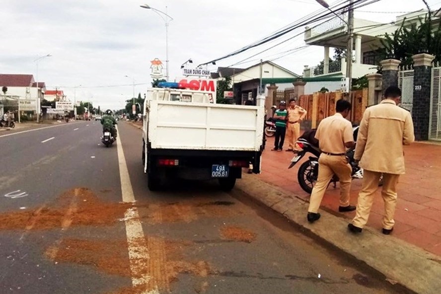 Hiện trường vụ tai nạn. Ảnh: T.D.