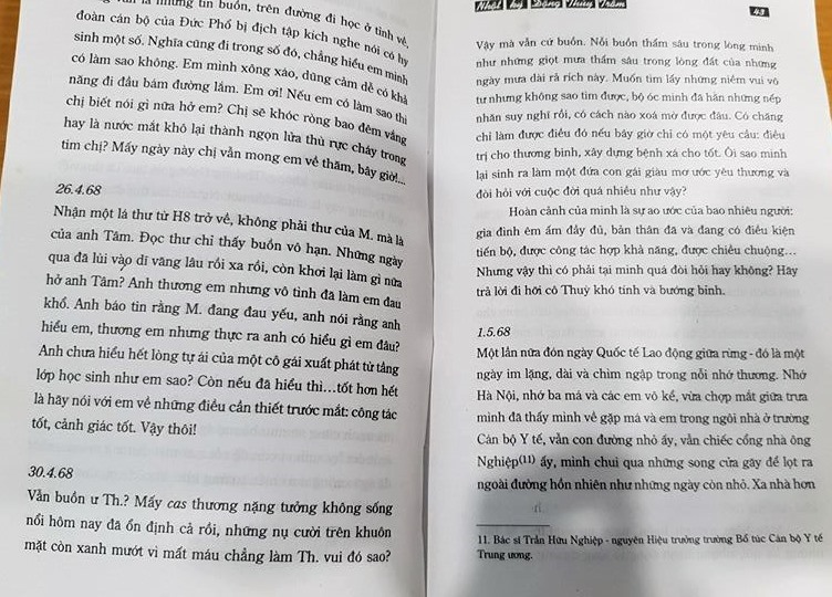 Những tâm tư của liệt sĩ Đặng Thùy Trâm.