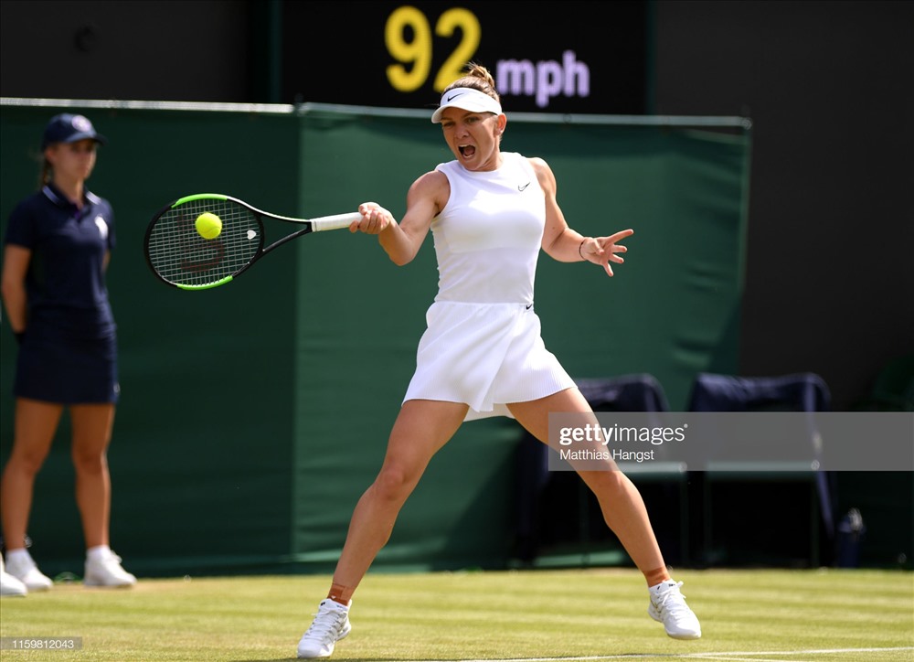 Simona Halep giành quyền đi tiếp. Ảnh: Getty.