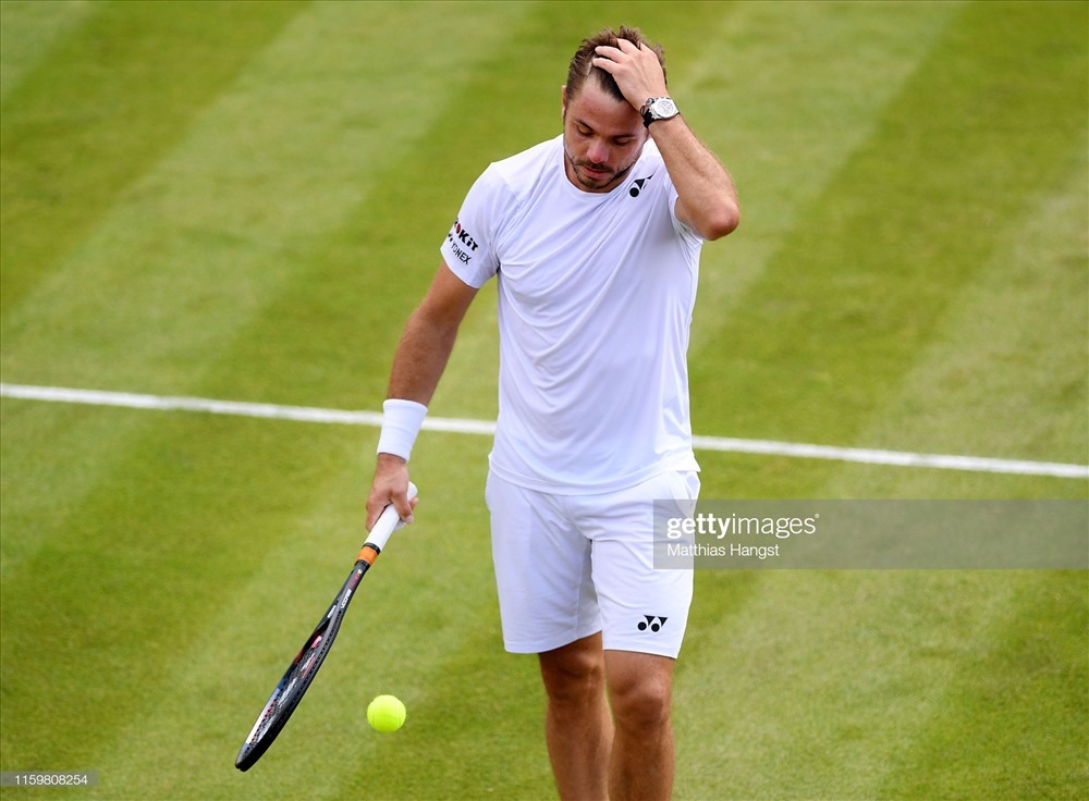 Wawrinka dừng cuộc chơi. Ảnh: Getty.
