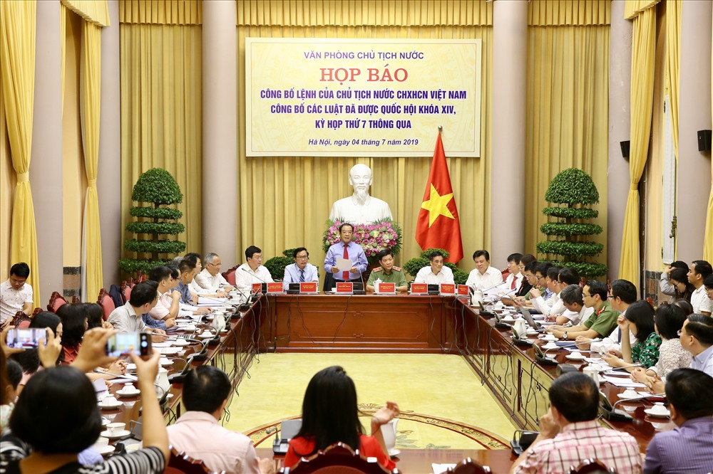Toàn cảnh buổi họp báo. Ảnh TV