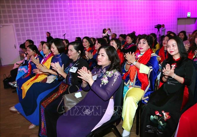 Đoàn đại biểu Việt Nam dự hội nghị. Ảnh: Phương Hoa/TTXVN