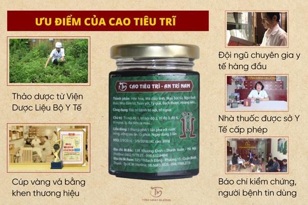 Những ưu điểm vượt trội chỉ có ở sản phẩm Cao Tiêu Trĩ - An Trĩ Nam