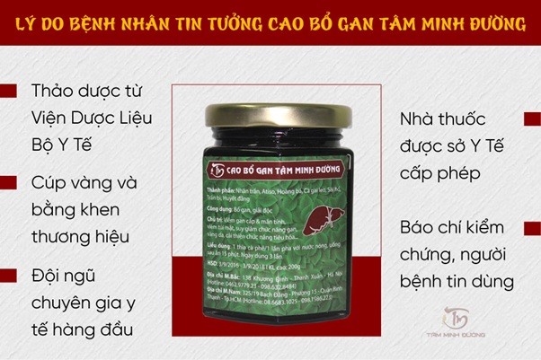 Những ưu điểm làm nên thương hiệu của Cao Bổ Gan Tâm Minh Đường