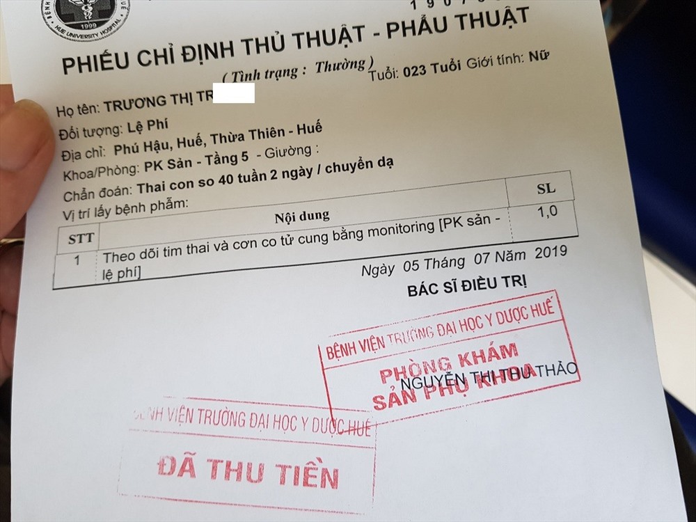 Thai con so đã chuyển dạ, siêu âm nặng 3,6 kg. Ảnh: LK.