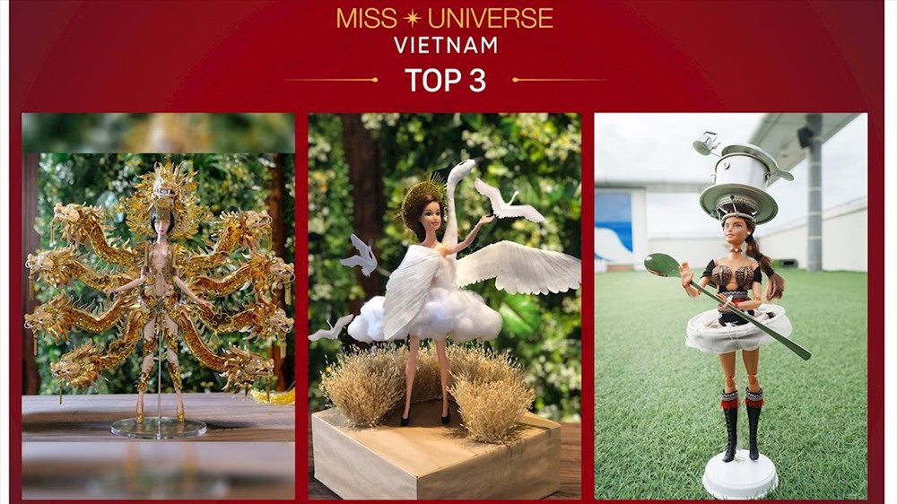 Top 3 trang phục dân tộc được Hoàng Thuỳ lựa chọn dự thi Miss Universe 2019. Ảnh: MUVN.