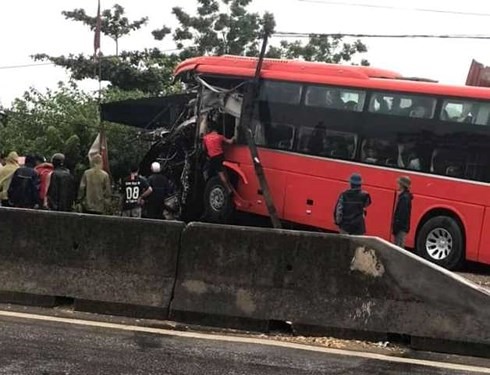 Hiện trường vụ tai nạn. Ảnh: Người lao động.