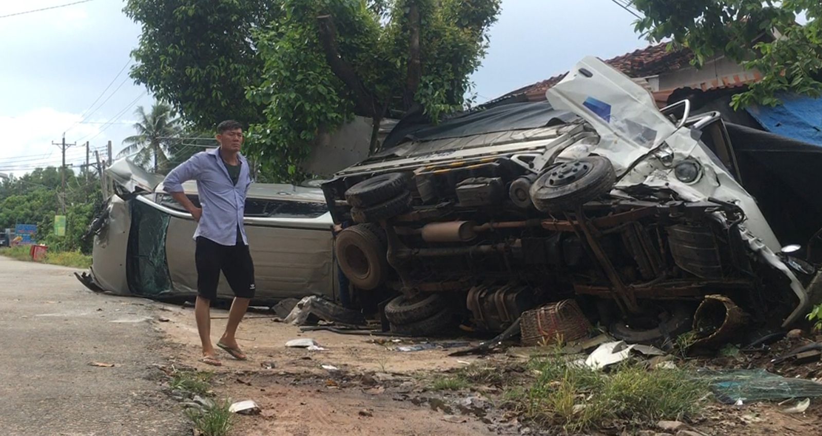 Hiện trường vụ tai nạn.