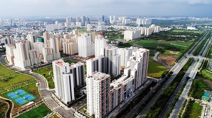 Ông Hoan thông tin, vừa qua TP đã bán đấu giá 3.790 căn hộ tái định cư tại Thủ Thiêm với giá khởi điểm 8.800 tỉ đồng nhưng không thành công. Hiện nay các sở ngành đang tham mưu đấu giá lại với giá khởi điểm dự kiến 9.900 tỉ đồng. Ảnh: Zing News