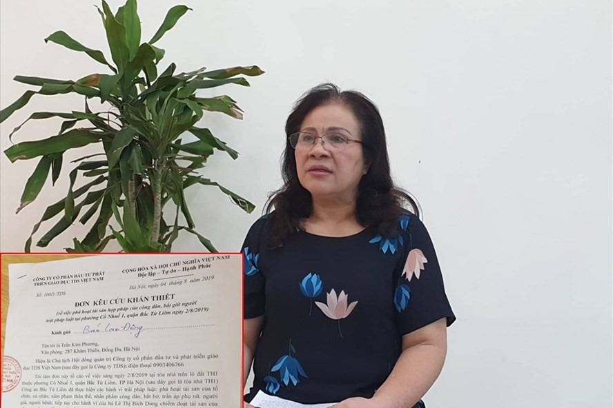 Bà Trần Kim Phương gửi phản ánh tới báo Lao Động về vụ việc. Ảnh PV
