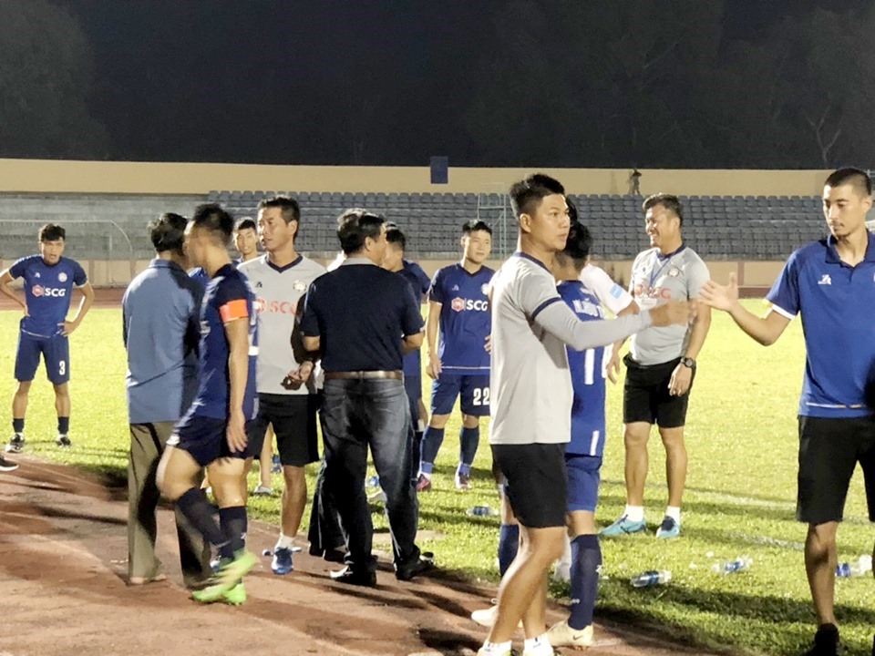 Niềm vui của đội Vũng Tàu. Ảnh: Trung Kiên
