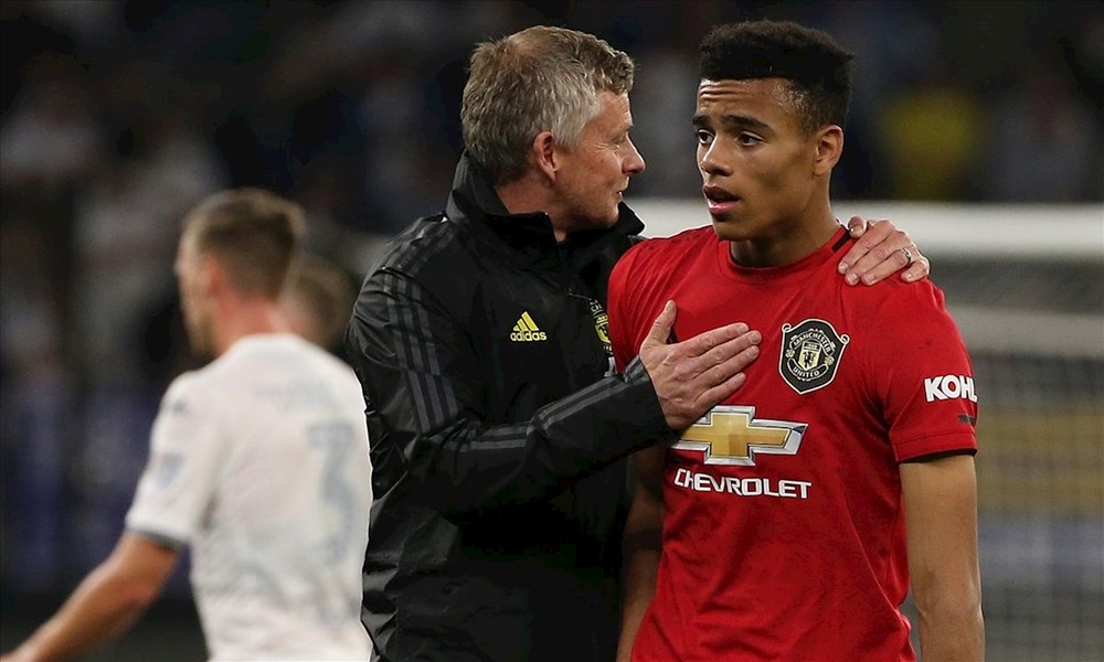 HLV Solskjaer và Greenwood. Ảnh: Getty.