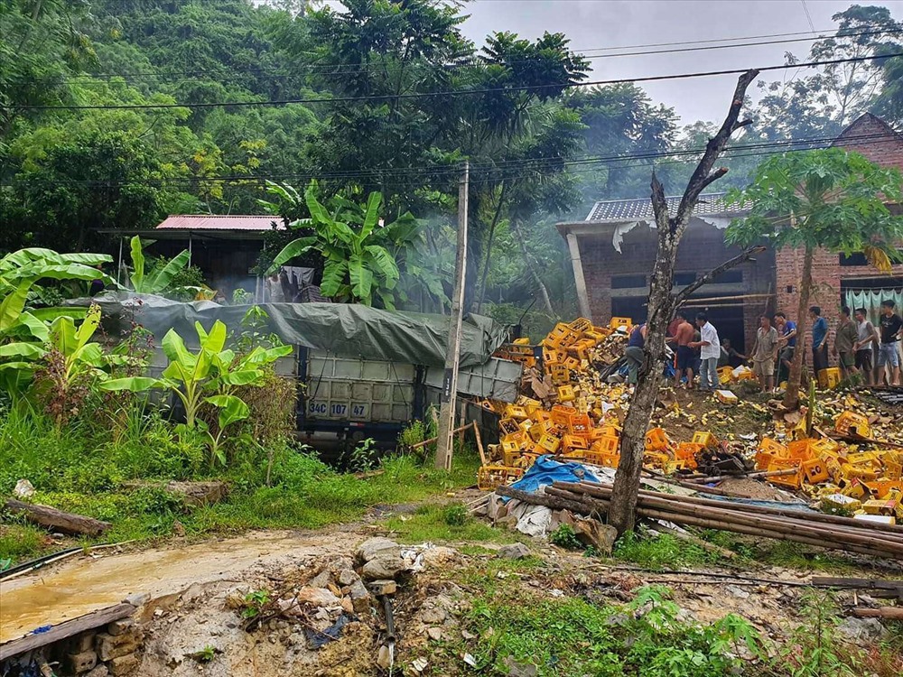 Hiện trường vụ tai nạn. Ảnh: Vietnamnet.vn.