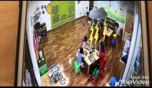 Hình ảnh cắt từ video được camera Cơ sở giáo dục mầm non Maple Bear Westlake Point ghi lại.