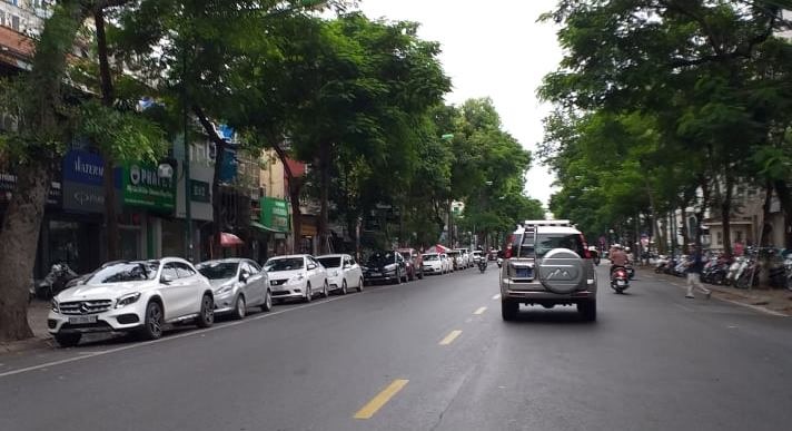 Điểm trông giữ xe bằng ứng dụng iParking. Ảnh Trần Kiều.
