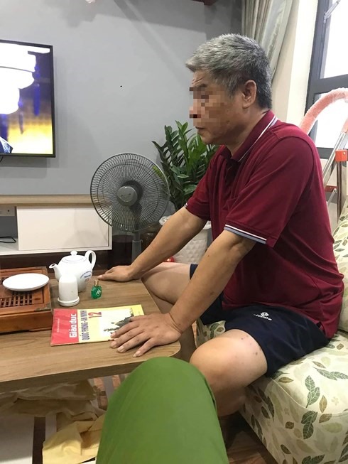 Chiều 19.8, Công an quận Cầu Giấy đã gặp ông Phiến tại nhà riêng. Ảnh: T.D