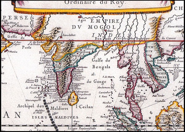 Indes Orientale, Pierre Duval, Paris, French (1677).