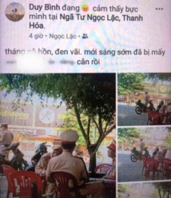Dòng trạng thái và hình ảnh Bình đăng tải trên trang cá nhân. Ảnh: CATH