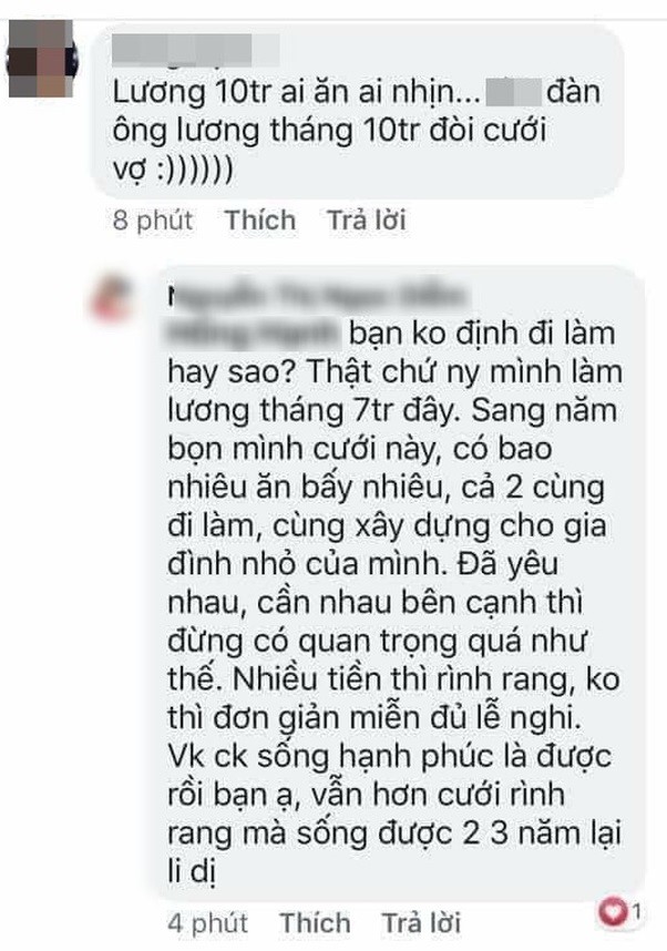 Quan điểm của hai cô gái gây tranh cãi trên mạng xã hội.