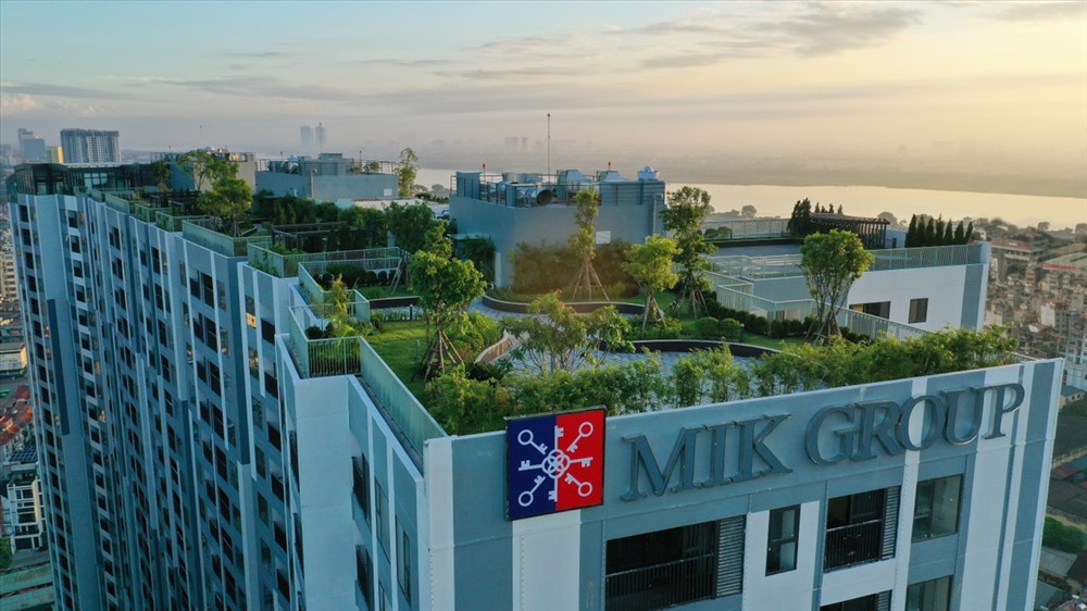 Một góc của khu vườn trên tầng mái. Ảnh: MIK